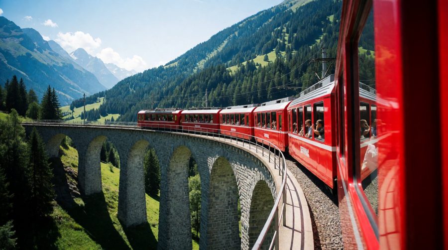 Rail tours such as the Bernina Express are a popular pick for solos who'd rather not change hotels every night