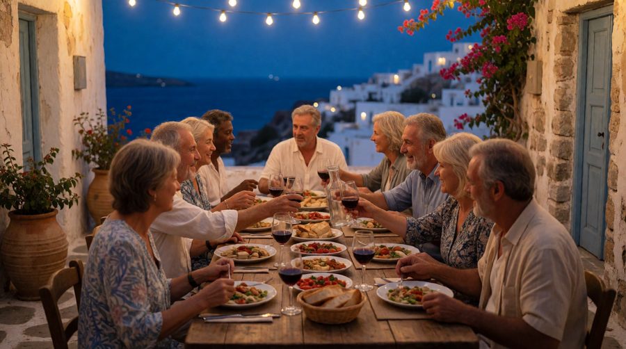 Shared dinners are where a group of strangers turns into friends, often by the second night