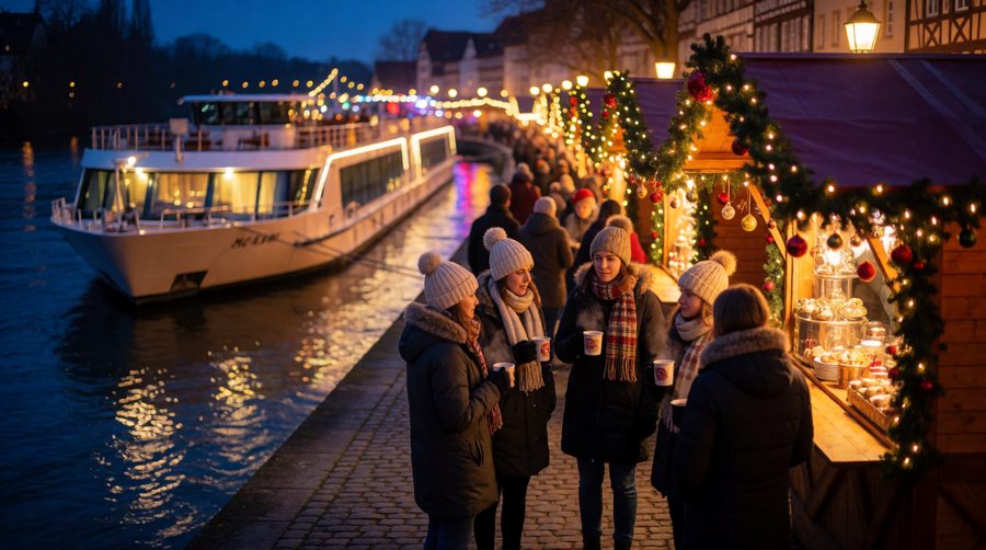 Christmas market cruises run from mid-November, and the stalls are often a short walk from the ship