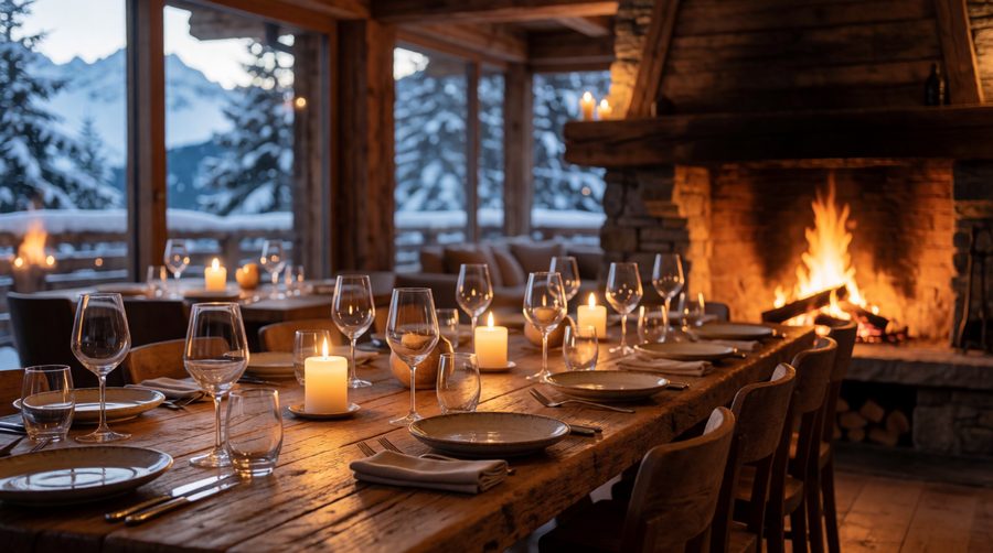 Catered chalet dinners with wine are where most solo skiers make friends for the rest of the week