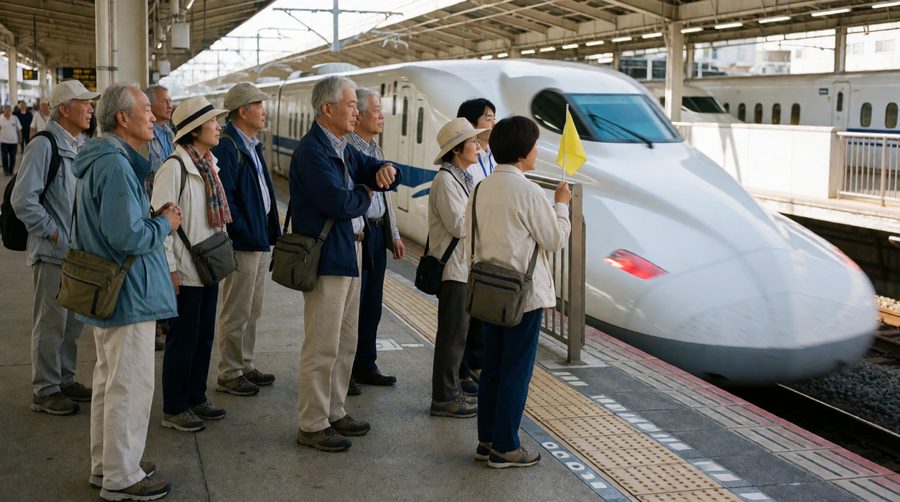Escorted tours book the bullet train seats for you, so changing cities on your own is easy