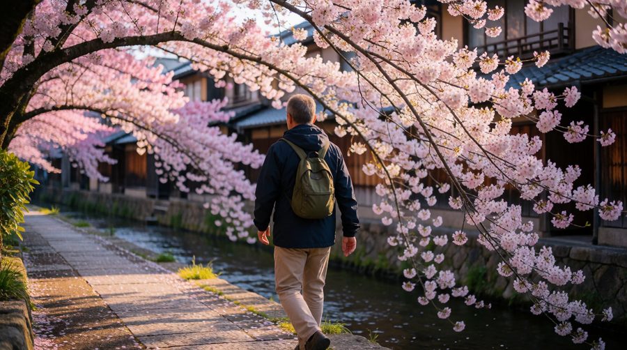 Cherry blossom season in late March and early April is the most popular time for a group tour of Japan